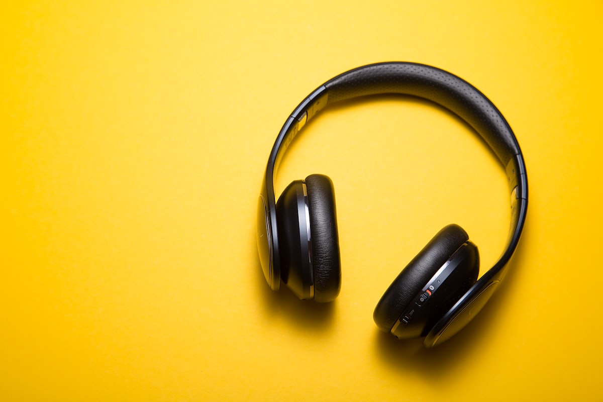 Sleep-themed photo: headphones — a Sleep, Finally guide to is listening to music before bed good for sleep