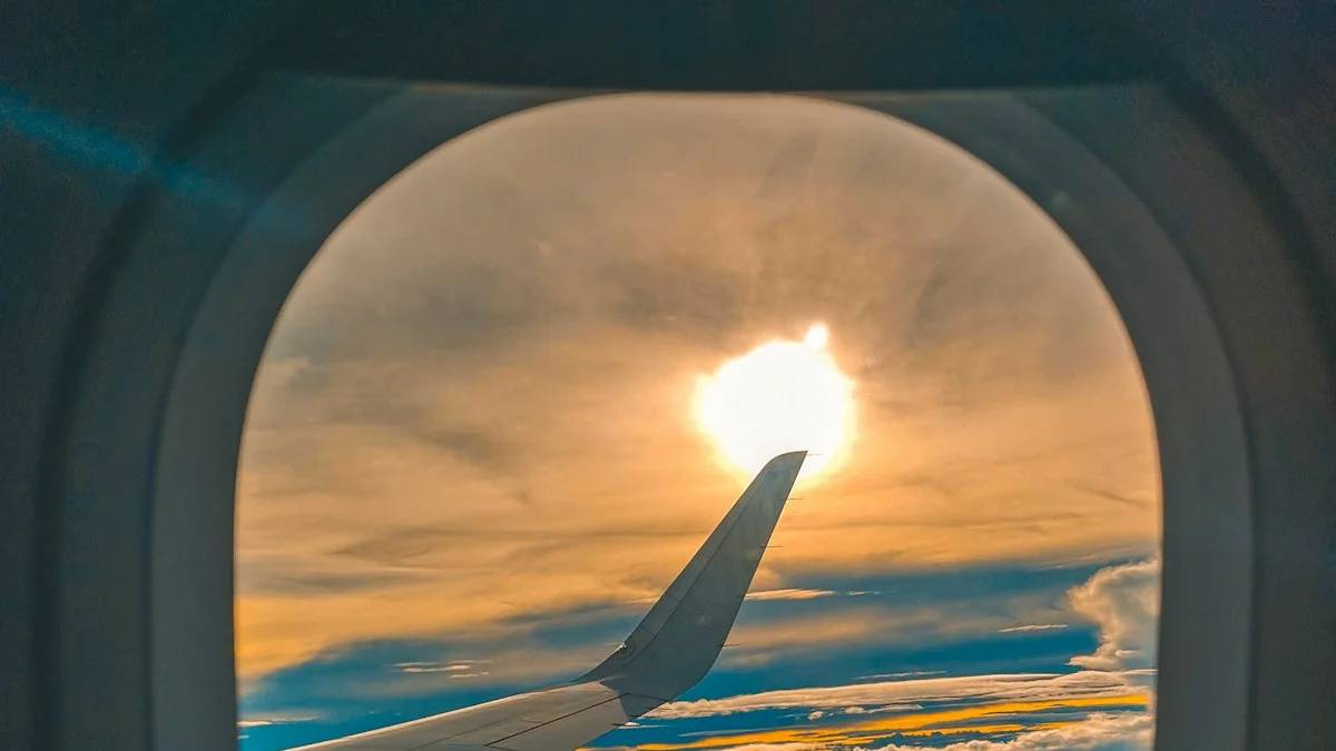 airplane window view of clouds during daytime — a Sleep, Finally guide to Why Jet Lag Hits Harder Flying East